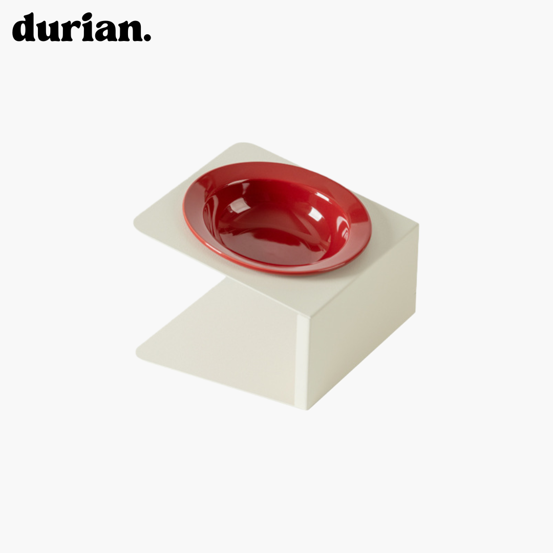 durian 세라믹 펫식기｜분리형 고다리 스탠드 디자인 – 고양이·소형견 겸용 푸드볼